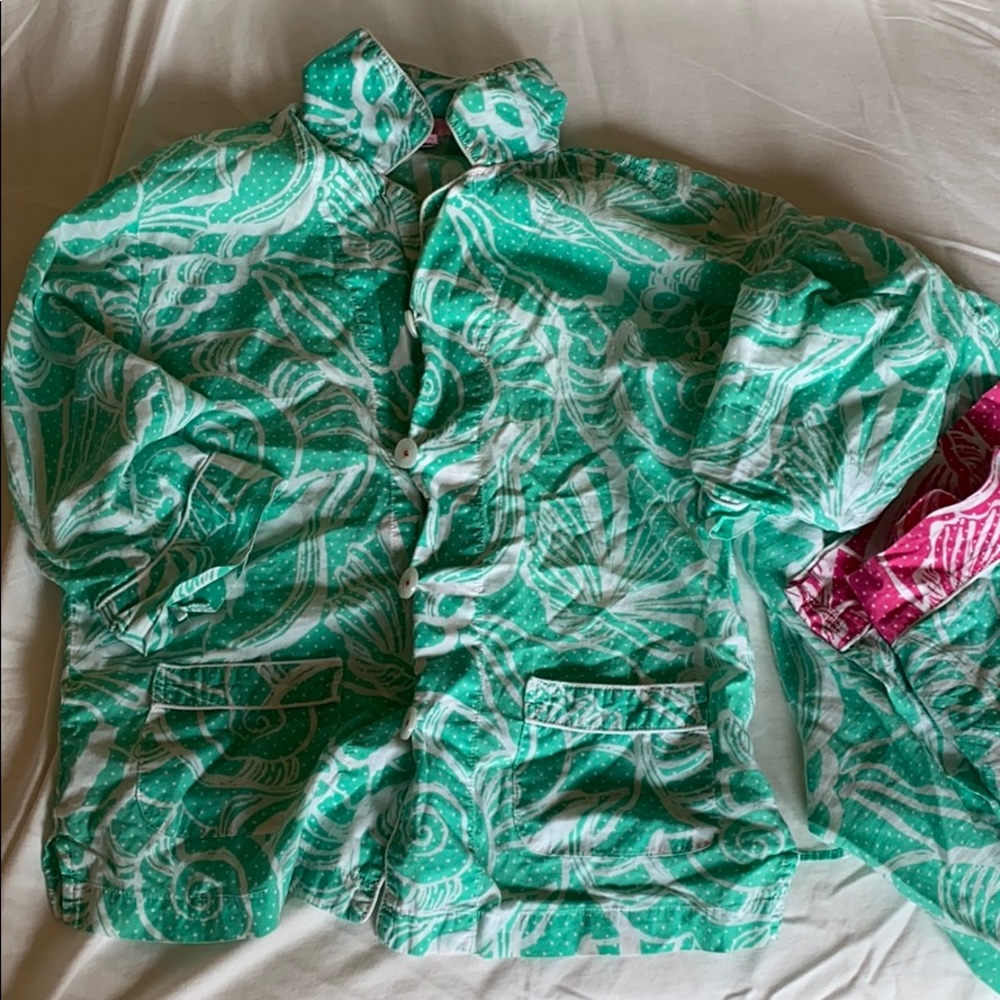 Lilly Pulitzer green pajama set